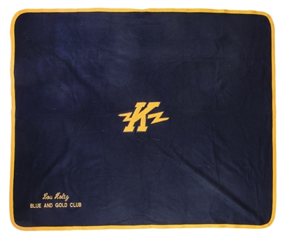 Lou Holtz Kent State "Blue and Gold Club" Blanket (Holtz LOA)